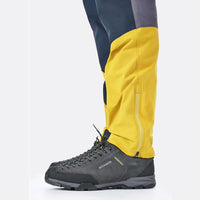 Rab Men's Torque Softshell Climbing Pants zipper over shoes
