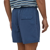 Patagonia Men's Baggies Shorts 5 Inch Stone Blue in use rear view