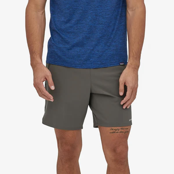 Patagonia Men s Nine Trails Running Shorts 8 with boxer brief liner Pack Light