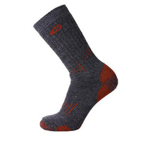 Point6 Hiking Expedition Extra Heavy Duty Mid-Calf Merino Sock Grey Red