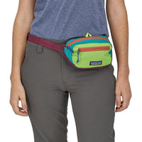 Patagonia Ultralight Black Hole Mini Hip Pack in use front view on waist