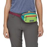 Patagonia Ultralight Black Hole Mini Hip Pack in use front view on waist