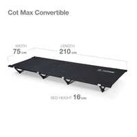 Helinox Cot Max Convertible lightweight compact camp stretcher dimensions