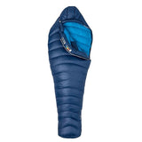 Marmot Phase 20 Ultralight Sleeping Bag Arctic Navy/Mykonos Blue unzipped and open