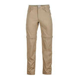 Marmot Men's Transcend Convertible Travel and Hike Pants Front View Desert Khaki