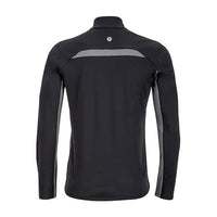 Marmot Mens Excel 1/2 Zip Midweight Active Top Black/Cinder rear view