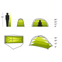 Nemo Dragonfly 1 Person Hiking Tent headroom