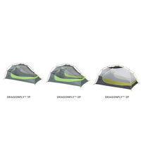 Nemo Dragonfly 3 Person Hiking Backpacking Tent comparison 1P 2P 3P