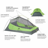 Nemo Hornet 2 Person Ultralight Hiking Tent features