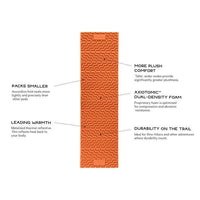 Nemo Switchback accordian closing closed cell foam pad features
