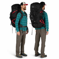 Osprey Aether Plus 85 Litre Men's Hiking Backpack Black in use