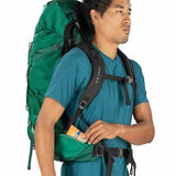 Osprey Rook 65 Litre Men's Hiking Backpack Mallard Green hipbelt pocket