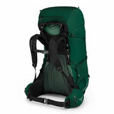 Osprey Rook 65 Litre Men's Hiking Backpack Mallard Green ventilated harness