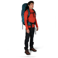 Osprey Atmos AG 65 Litre Backpack with Raincover in use