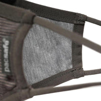 Pacsafe Silver Ion Face Mask Side View Silver Grey closeup
