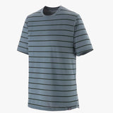 Patagonia Men's Cap Cool Trail Quick Dry Adventure T-shirt  Furrow Stripe Plume Grey