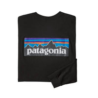 Patagonia Men's Long Sleeve P-6 Logo Responsibili-Tee Black 