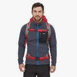 Patagonia Ascensionist climbing mountaineering daypack 35 litres in use harness view
