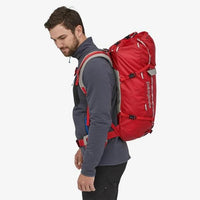 Patagonia Ascensionist climbing mountaineering daypack 35 litres in use side view