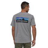 Patagonia Men's P6 Logo Responsibili-Tee Recycled T-Shirt in use rear view