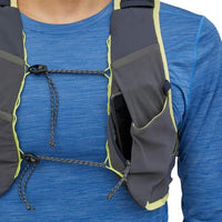 Patagonia Slope Runner Lightweight Hydration Vest 8 Litres with 2 litre hydration bladder in use front clip