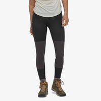 Patagonia Womens Pack Out hiking Tights black in use front view
