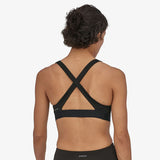 Patagonia Women's Switchback Sports Bra in use rear view black