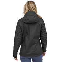 Patagonia 3 Layer Torrentshell Jacket Black in use rear view