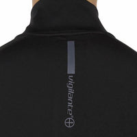 Vigilante Cellular Quarter Zip Jersey Black Greystone reflective logo