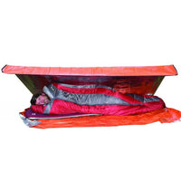 AMK SOL All Season Emergency Blanket in use as shelter