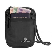 Eagle Creek Silk Undercover Neck Wallet with currency
