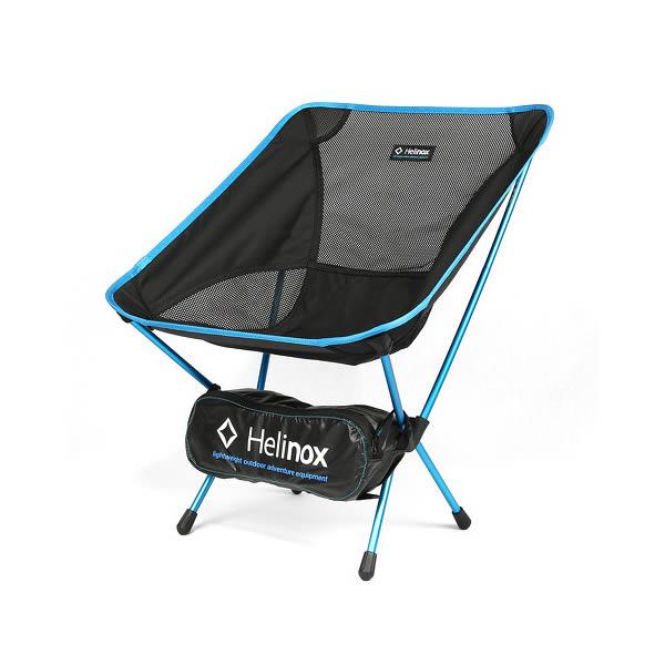 Helinox Chair One black with blue frame and carry bag