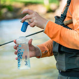Katadyn Be Free Water Filtration Bottle in use fly fishing