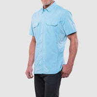 Kuhl Airspeed Men's Short-Sleeve Quick-Dry Travel Shirt sky blue side view