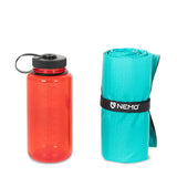 Nemo Astro Inflatable Sleeping Mat Long Wide packed next to water bottle