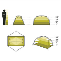 Nemo Aurora 2P Hiking Tent Aurora Green inner space