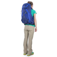 Osprey Eja 38 Litre Womens Ultralight Hiking Backpack in use on back rear view