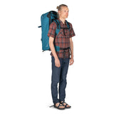 Osprey Farpoint Wheeled 65 Litre Travel Pack in use on back front view