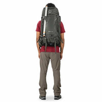 Osprey Kestrel 48 Litre Men's Hiking Backpack rear view in use ice tools attached