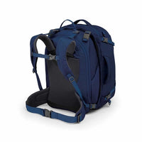 Osprey Ozone Duplex Women's 60 Litre Carry On Travel Pack side view buoyont blue harness
