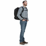 Osprey Ozone Duplex Men's 65 Litre Carry On Travel Backpack Black in use on back