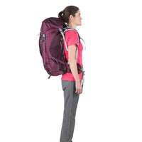 Osprey Sirrus 50 Litre Women's Overnight Hiking Backpack - latest model in use side view