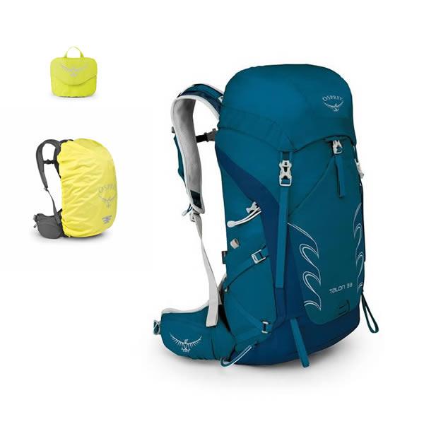 Osprey Talon 33 Litre Light Backpacking / Thru-Hiking Backpack with Free Raincover