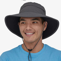Patagonia Baggies Brimmer Floating Hat Forge Grey in use front view