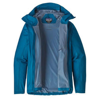 Patagonia Men's Storm Racer Ultralight Waterproof Windproof Breathable Trail Running Jacket unzipped