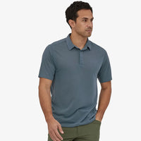 Patagonia Men's Capilene Cool Trail Polo shirt in use front view