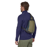 Patagonia Lightweight Black Hole Sling Bag in use on back