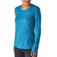 Patagonia Womens Capilene Thermal Weight Crew Long Sleeve Thermal Top in use front view