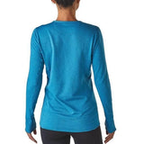 Patagonia Womens Capilene Thermal Weight Crew Long Sleeve Thermal Top in use rear view