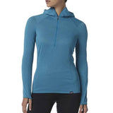 Patagonia Women's Capilene Thermal Weight 1/4 Zip Neck Hoody - Long Sleeve Thermal Top in use front view